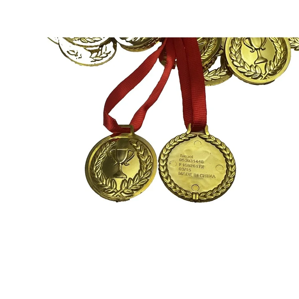 20 Pack Gold Cup‎ Medals Sports Awards with Neck Ribbon, 1 1/2 Inch